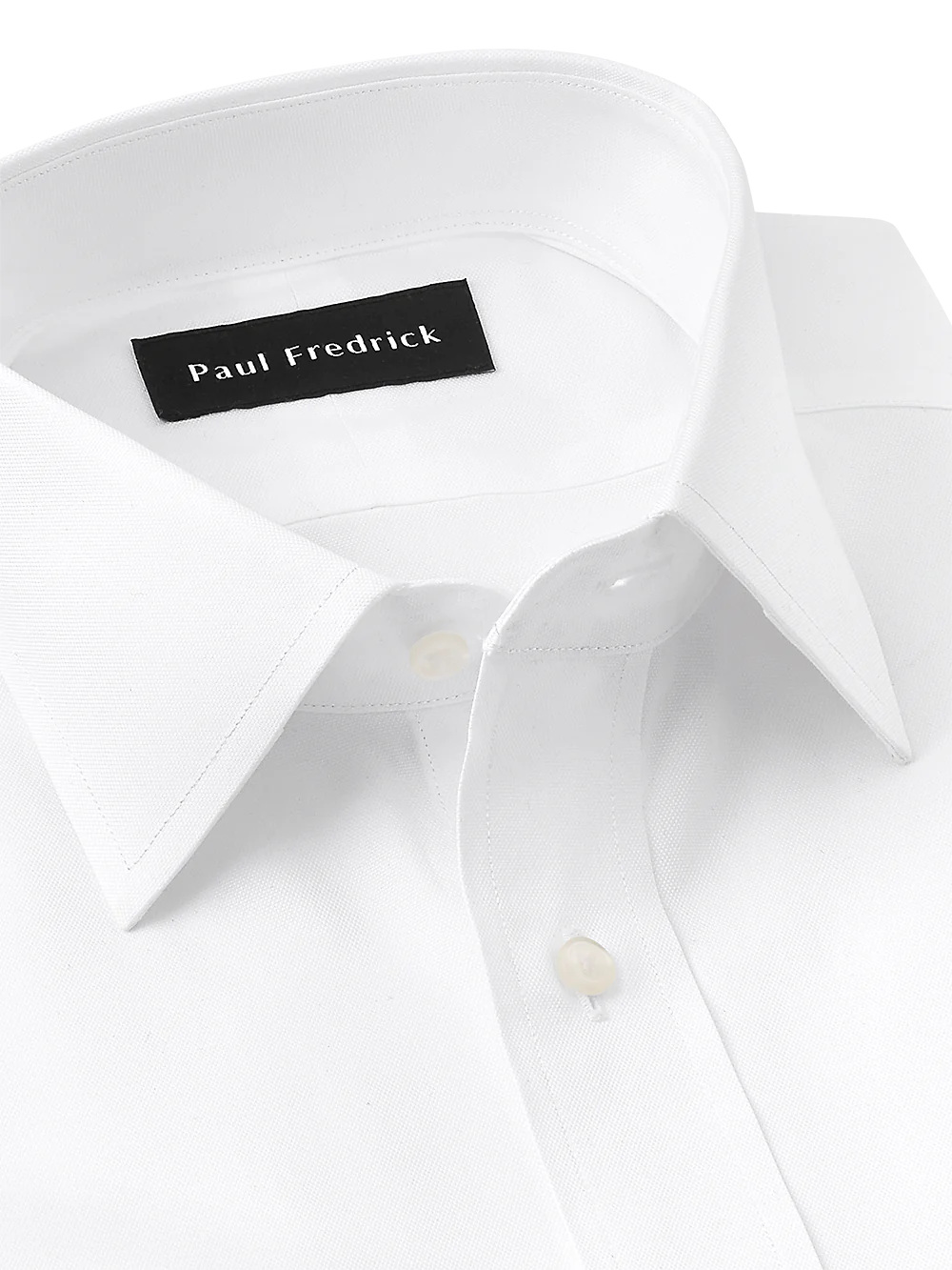 Superfine Egyptian Cotton Solid Color Spread Collar French Cuff Dress Shirt - White