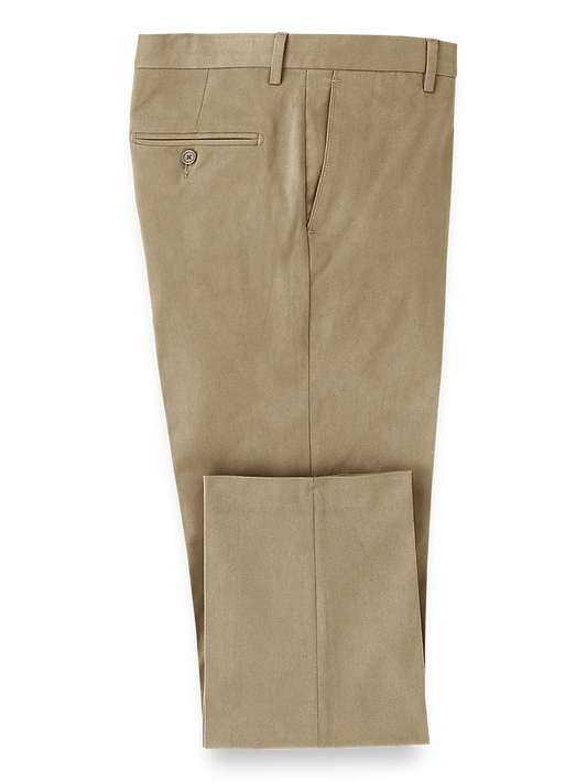 Cotton Stretch Twill Pants - Dark Khaki