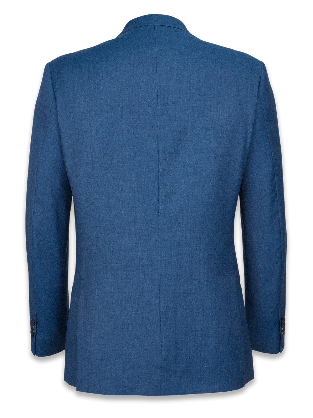 Classic Fit Sharkskin Double Breasted Peak Lapel Suit Jacket - Slate Blue