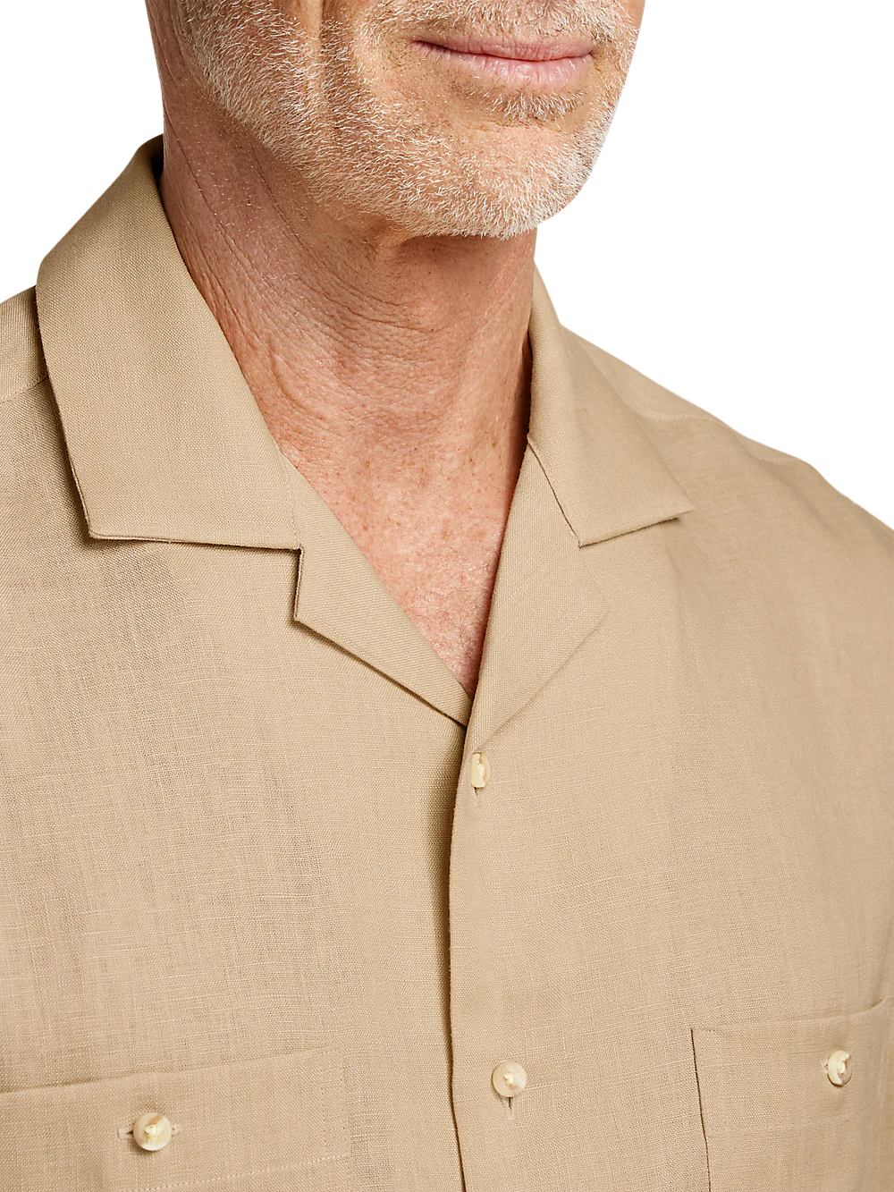 Linen Solid Casual Shirt - Tan