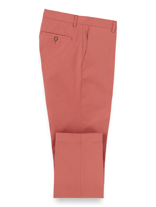 Cotton Stretch Twill Pants - Rose