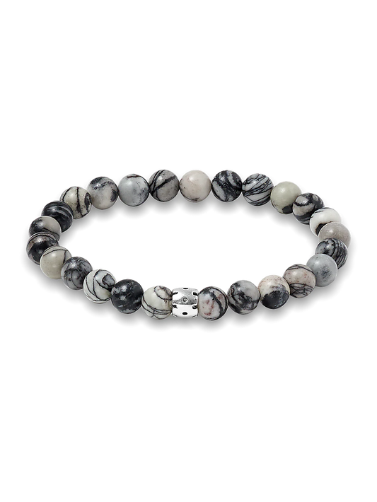 Semi Precious Bead Bracelet - Black Multi