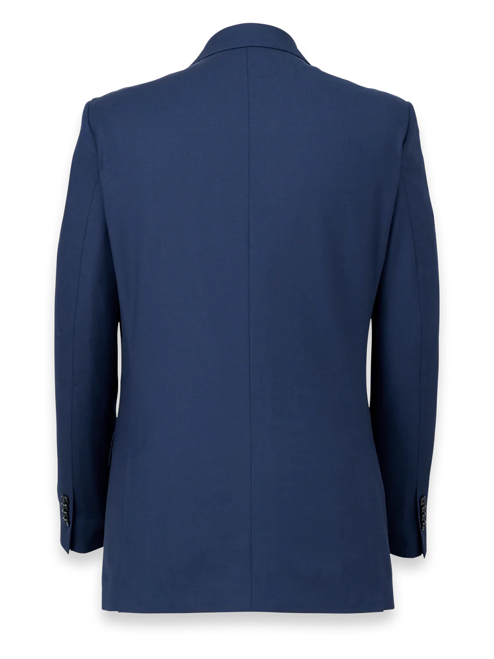 Wool Stretch Bengaline Notch Lapel Suit Jacket - Blue