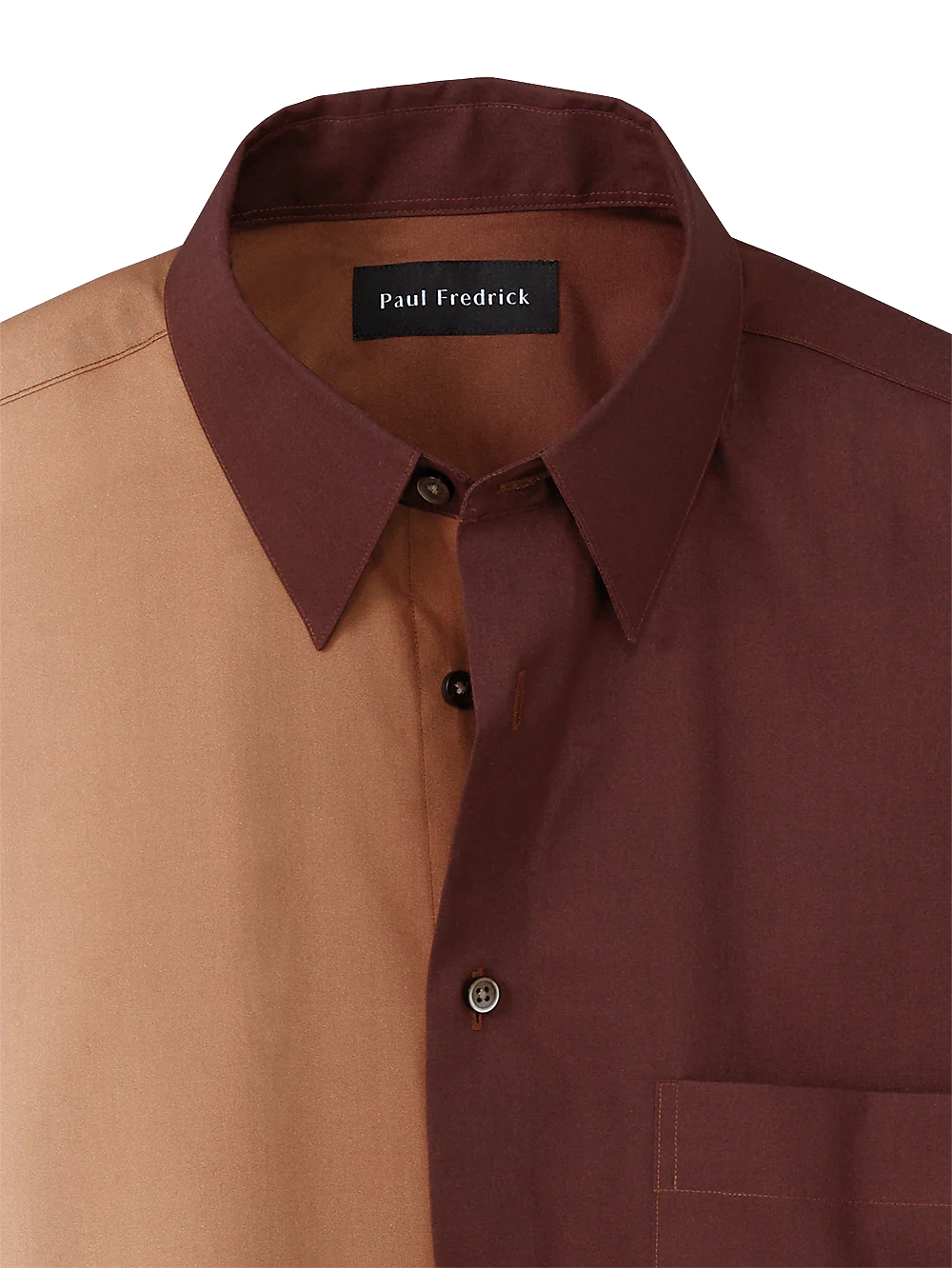 Cotton Ombre Print Casual Shirt - Brown