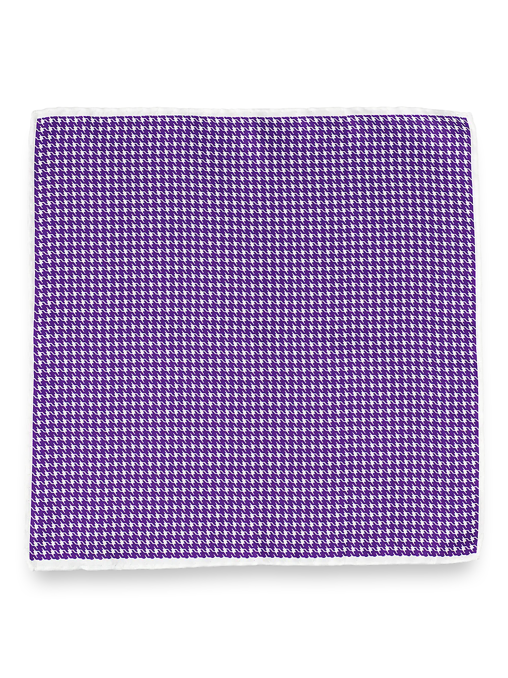 Houndstooth Silk Pocket Square - Purple Multi