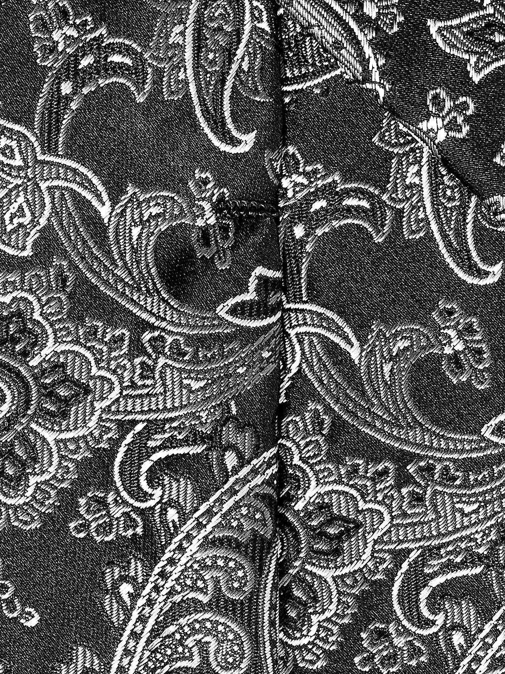 Paisley Woven Silk Tie - Black