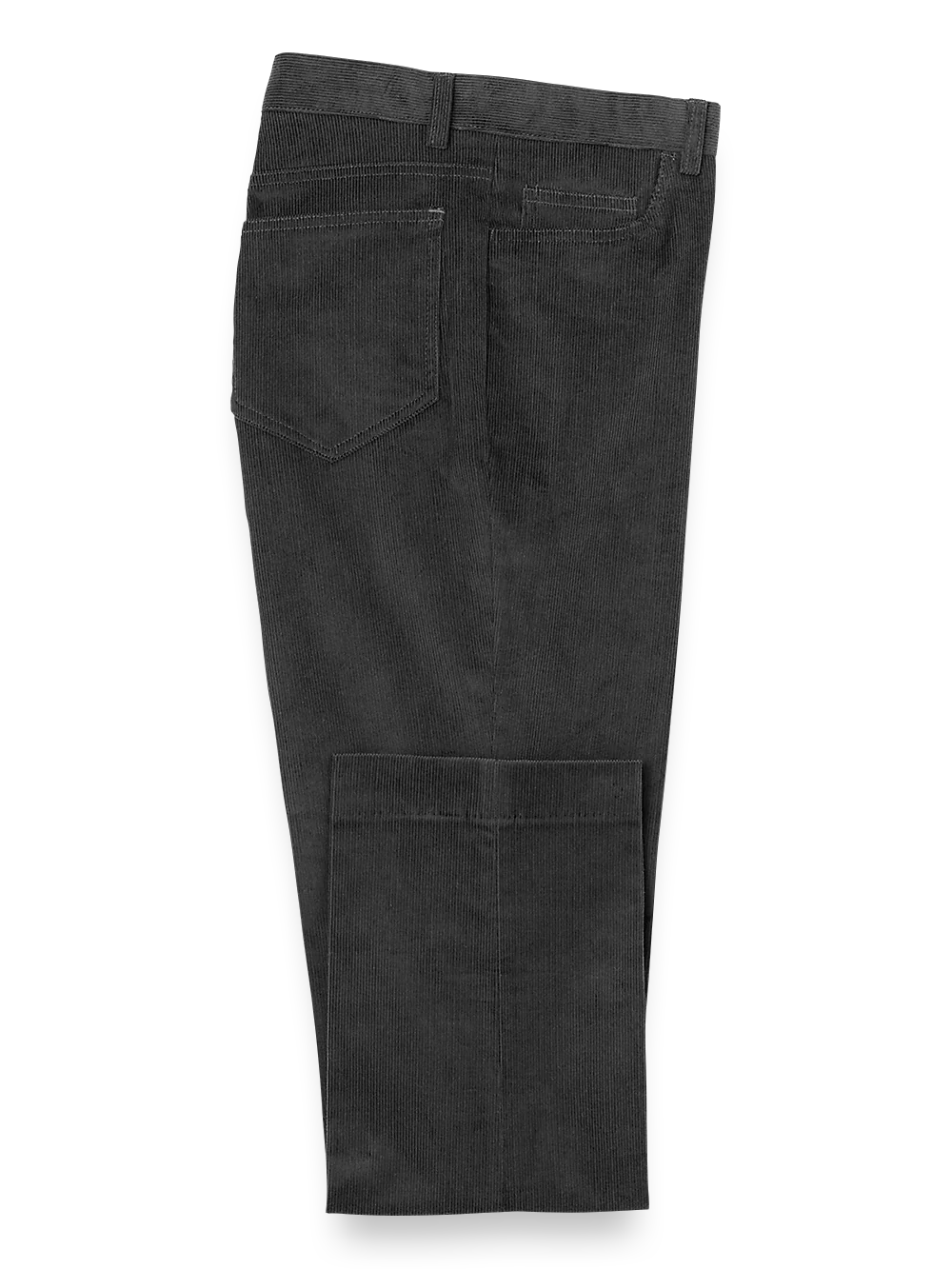 Cotton Blend Corduroy Five Pocket Pants - Grey