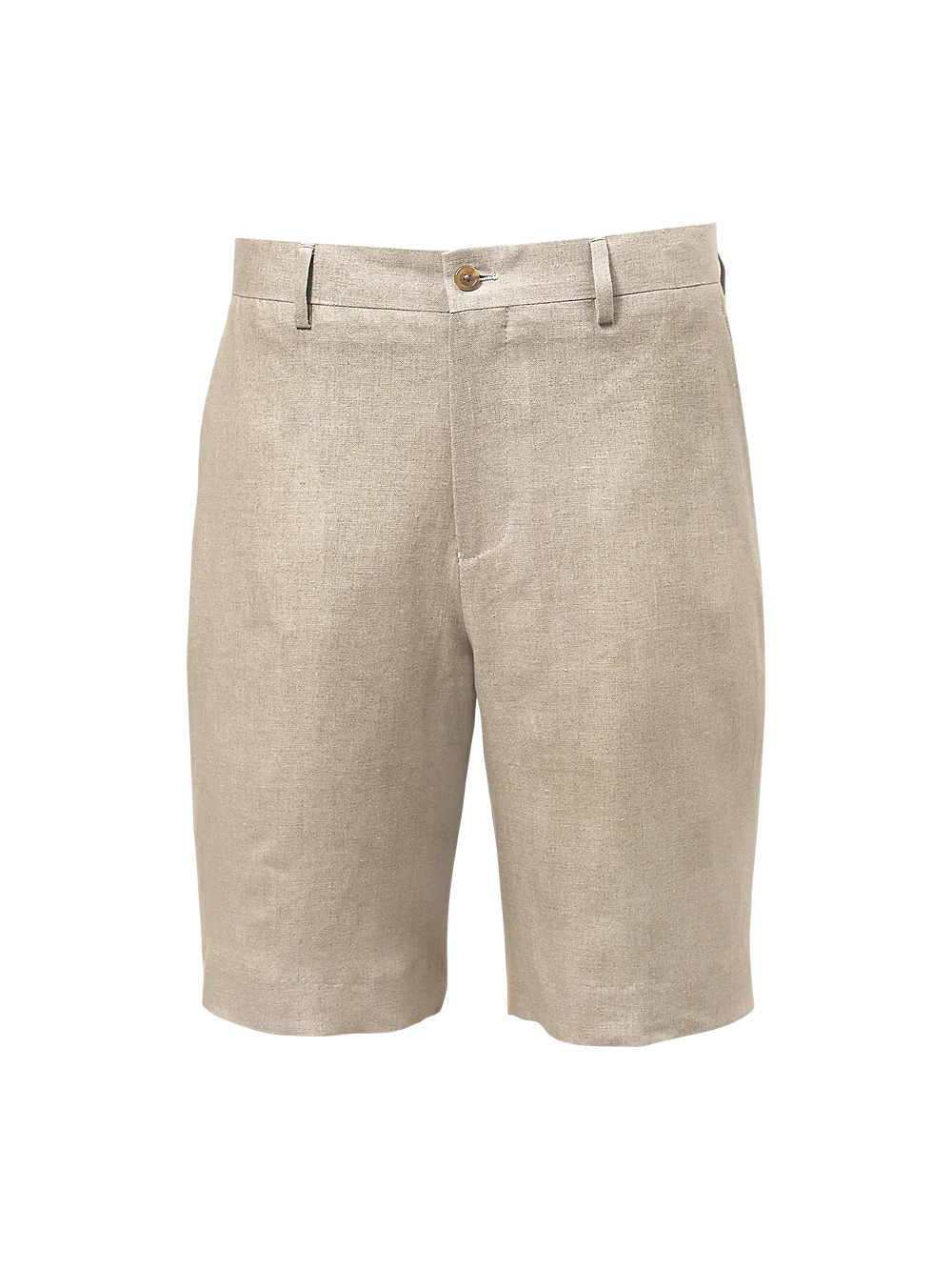 Linen Flat Front Shorts - Olive