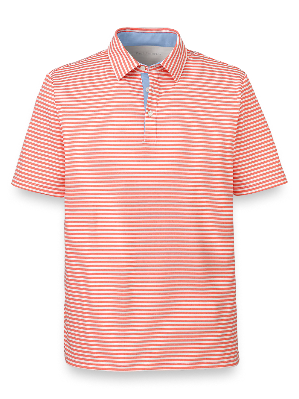 Performance Blend Three Button Polo - Coral