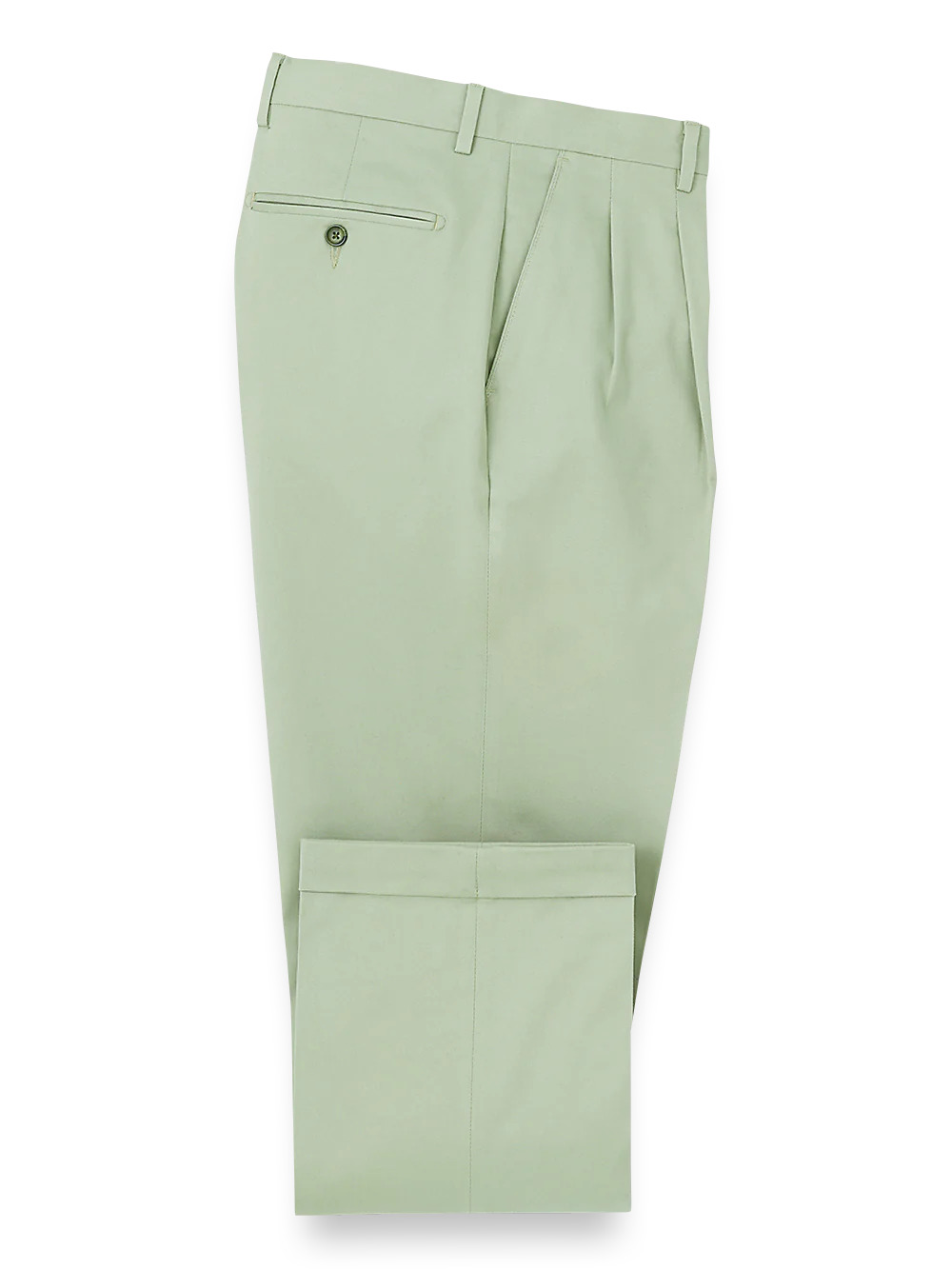 Cotton Stretch Twill Pants - Moss