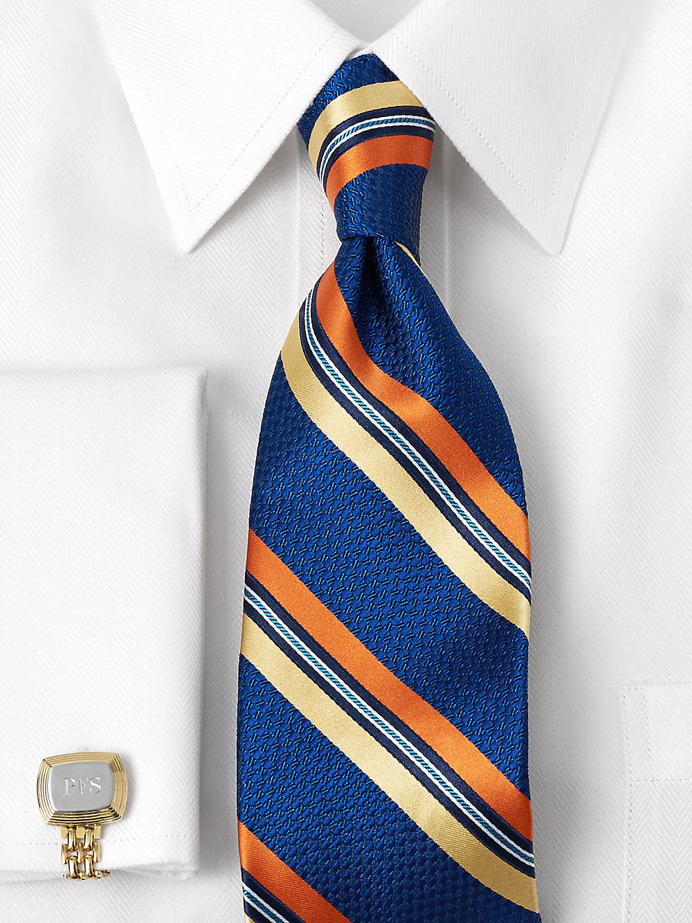 Stripe Woven Silk Tie - Blue Multi