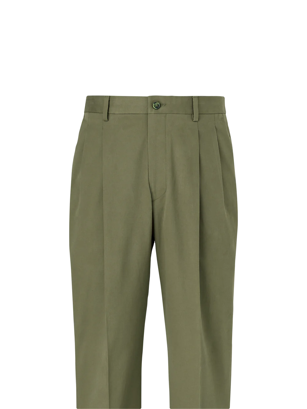 Cotton Stretch Twill Pants - Olive