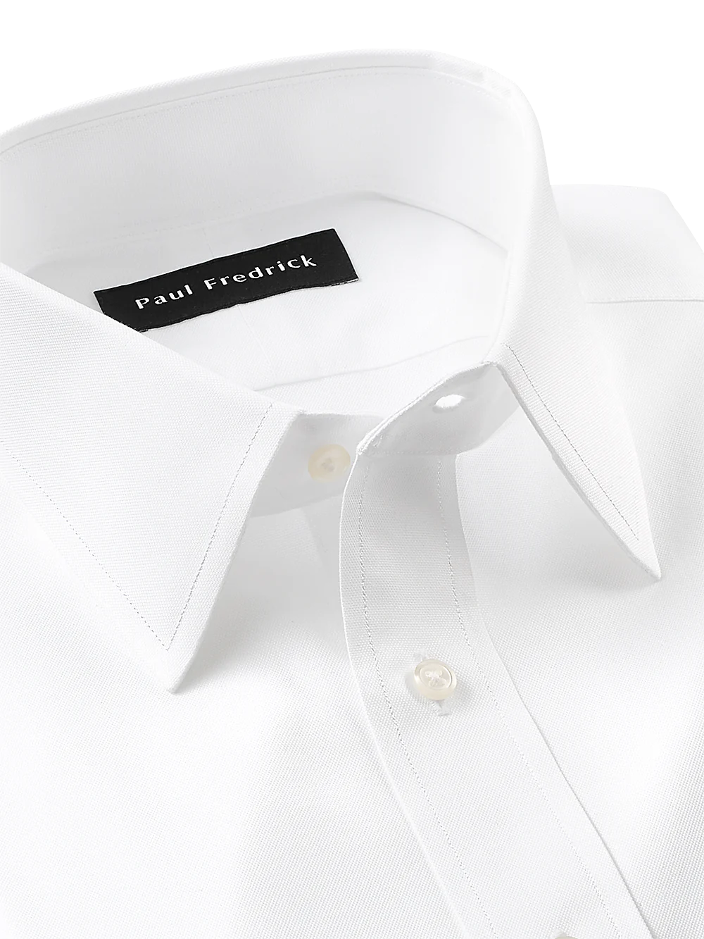 Superfine Egyptian Cotton Solid Color Straight Collar Dress Shirt - White