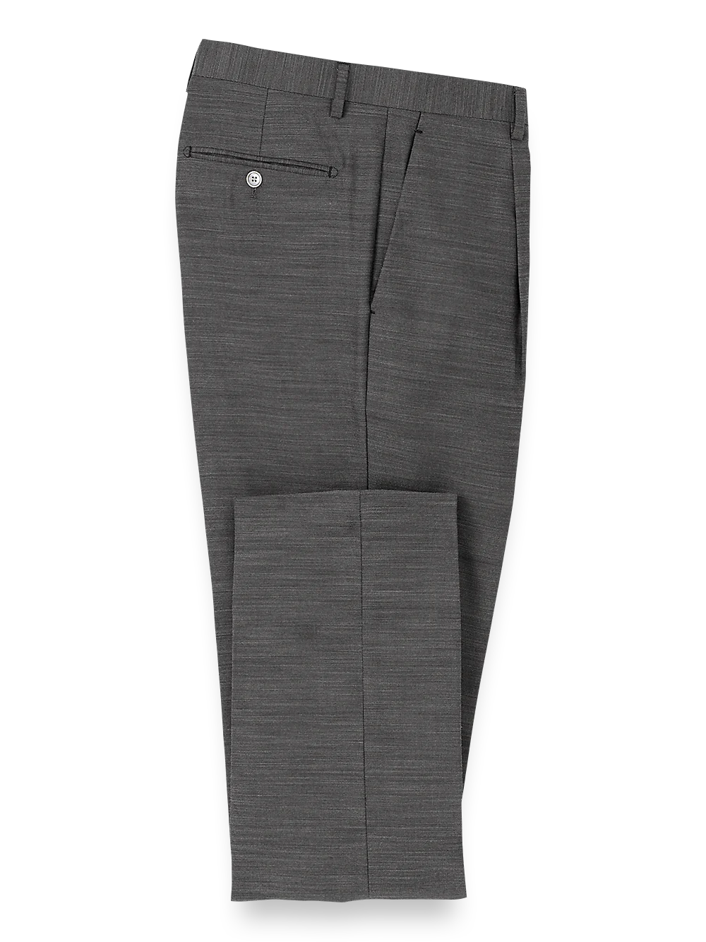 Performance Blend Single Pleat Suit Pants - Charcoal