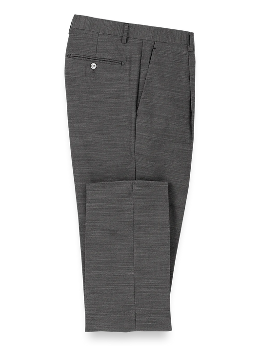 Performance Blend Single Pleat Suit Pants - Charcoal