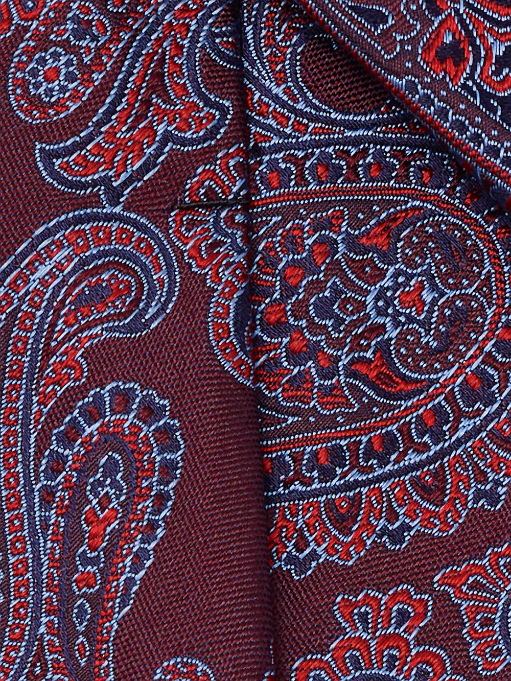 Paisley Woven Silk Tie - Red