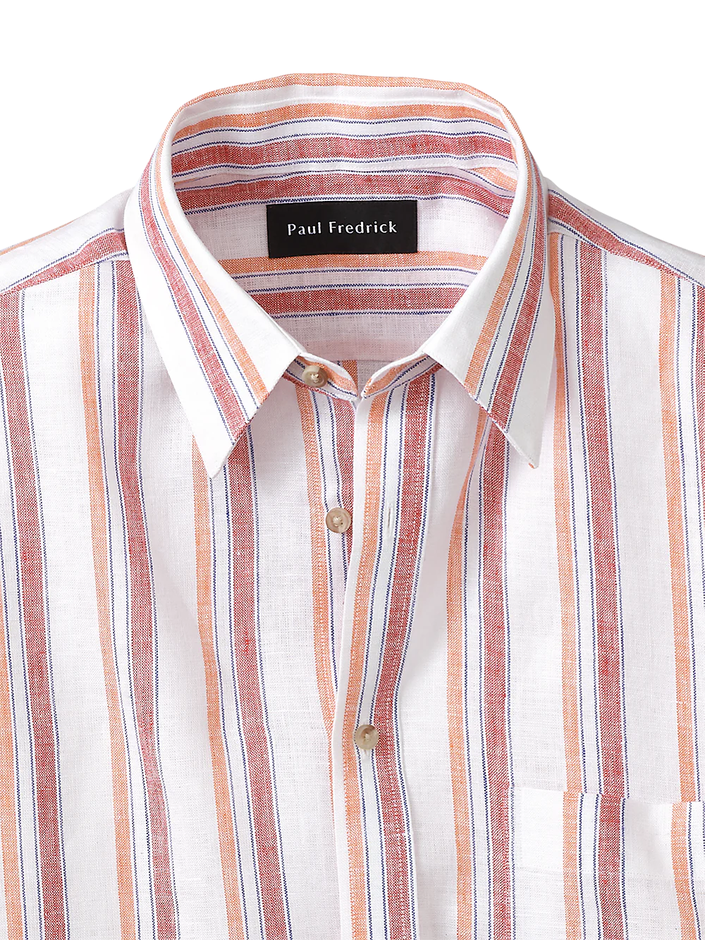 Linen Stripe Casual Shirt - White Multi