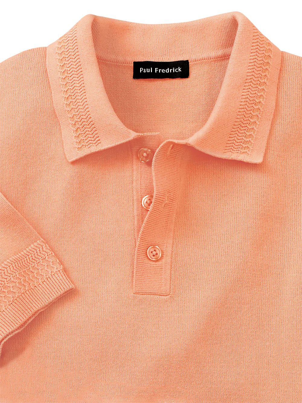 Cotton Three Button Polo - Lavender