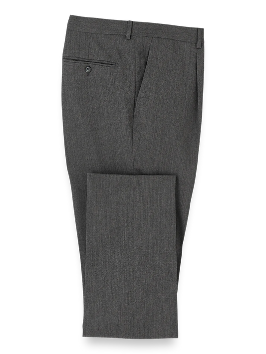 Wool Single Pleated Pants - Grey