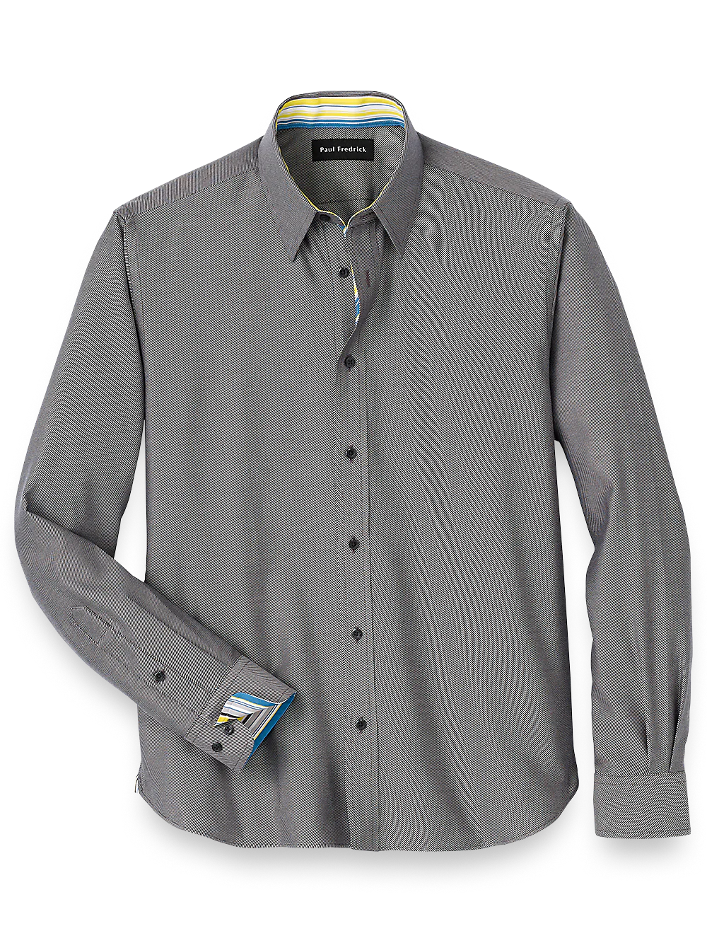 Cotton Solid Casual Shirt With Contrast Trim - Black