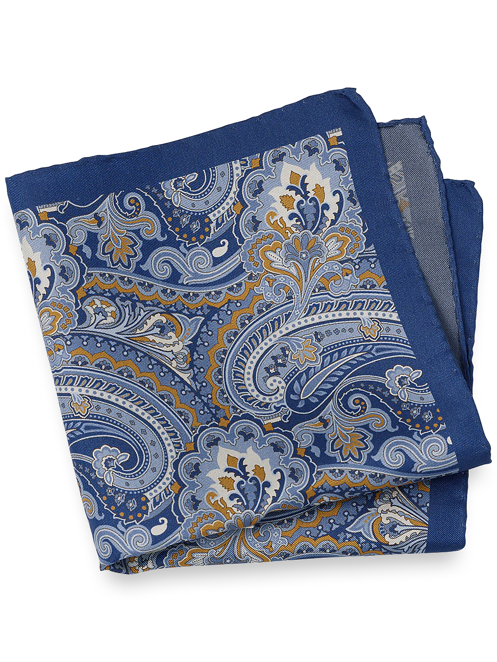 Paisley Silk Pocket Square - Blue Multi