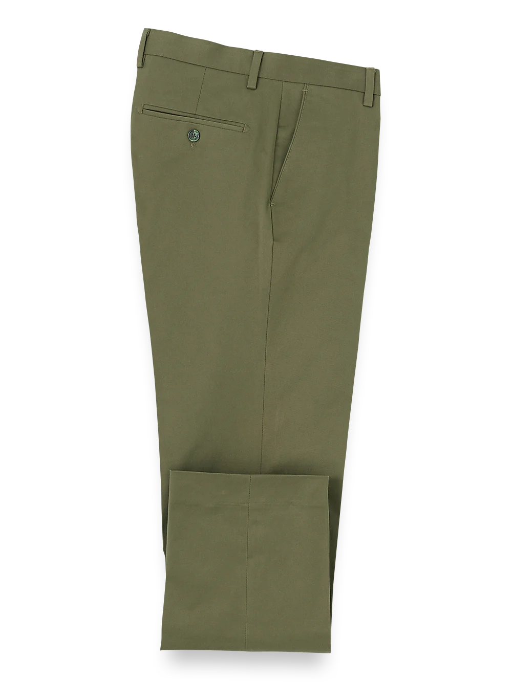 Cotton Stretch Twill Pants - Olive