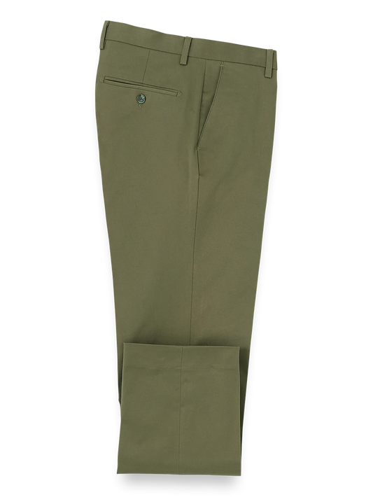 Cotton Stretch Twill Pants - Olive