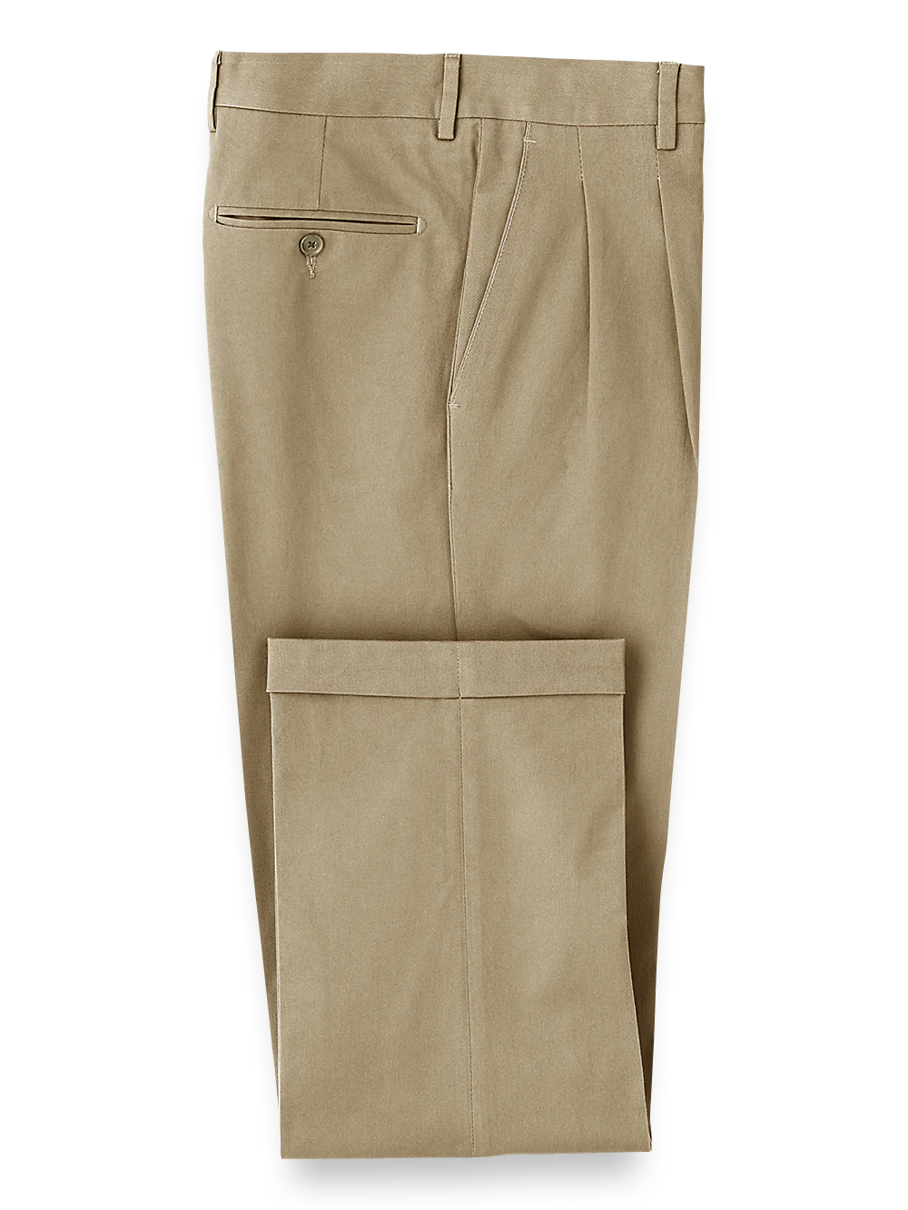 Cotton Stretch Twill Pants - Dark Khaki