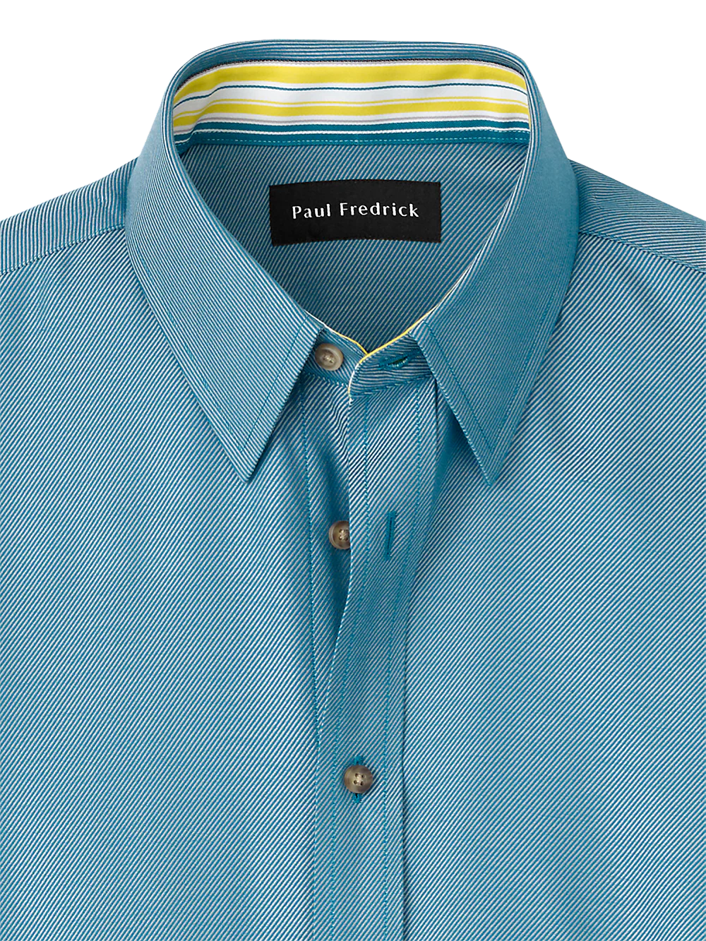 Cotton Solid Casual Shirt With Contrast Trim - Teal