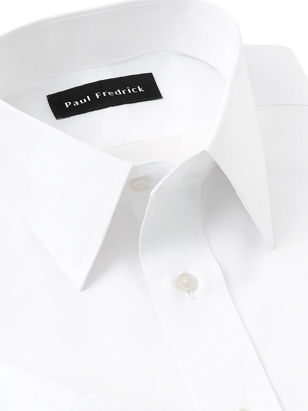 Supima Non-Iron Cotton Solid Straight Collar French Cuff Dress Shirt - White