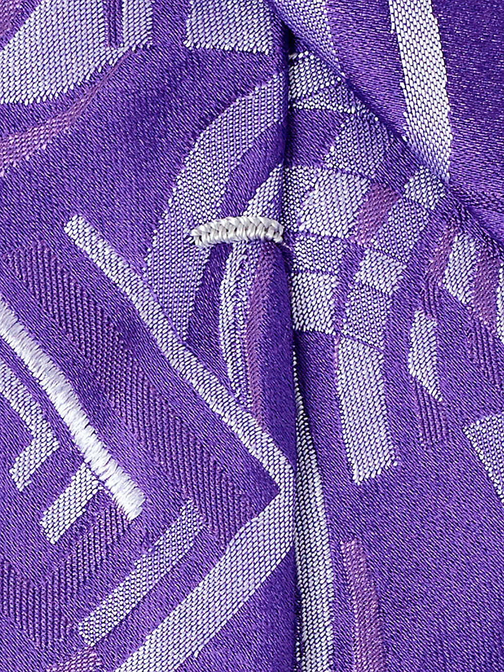 Abstract Woven Silk Tie - Purple