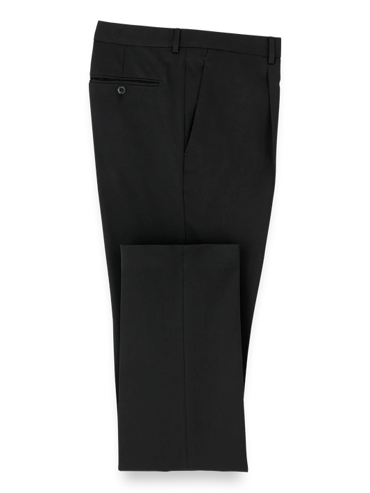 Wool Single Pleated Pants - Black