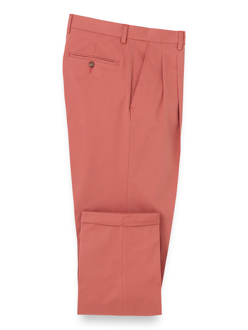 Cotton Stretch Twill Pants - Rose