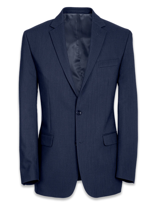 Classic Fit Essential Wool Notch Lapel Suit Jacket - Navy