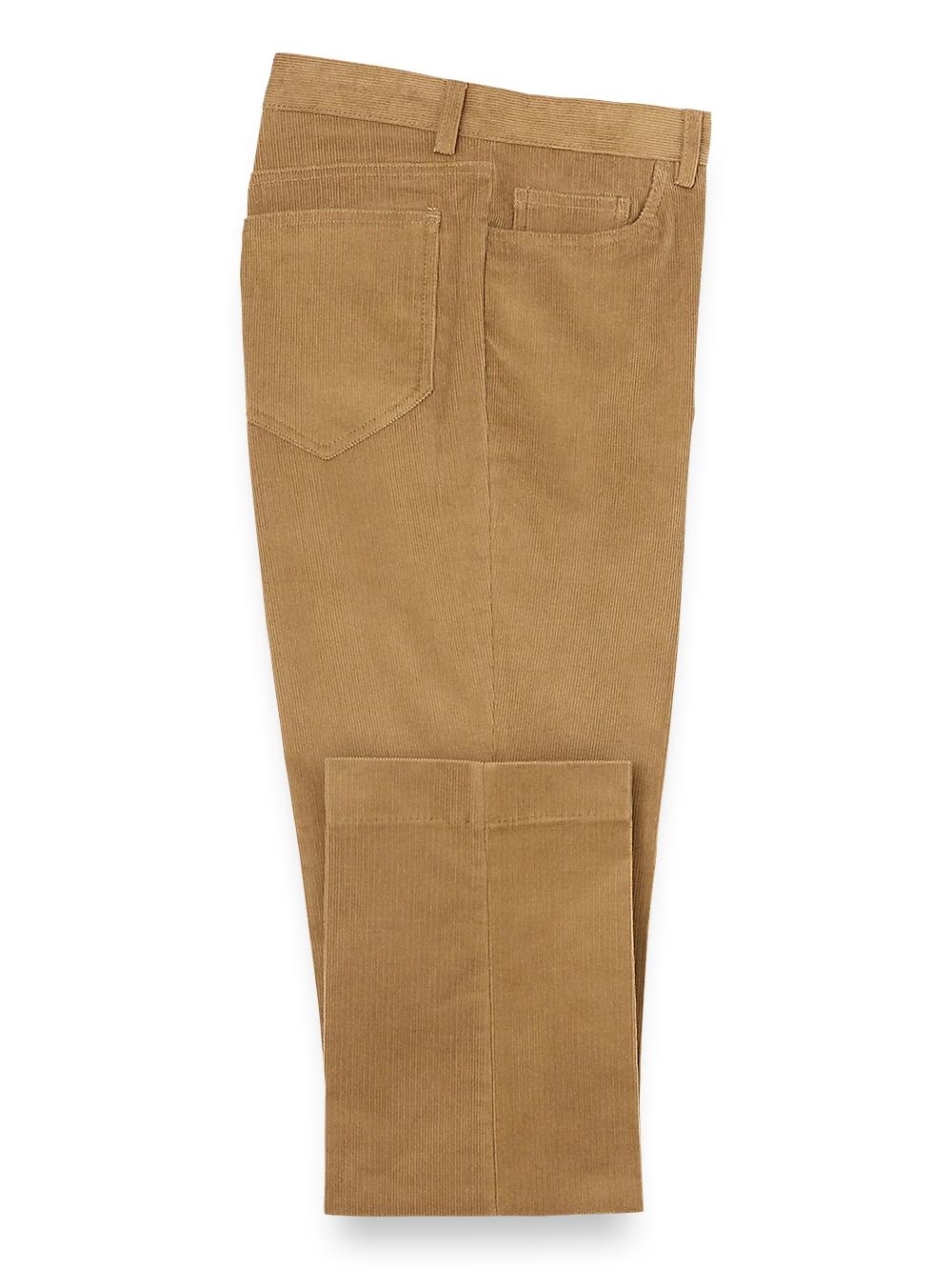 Cotton Blend Corduroy Five Pocket Pants - Tan