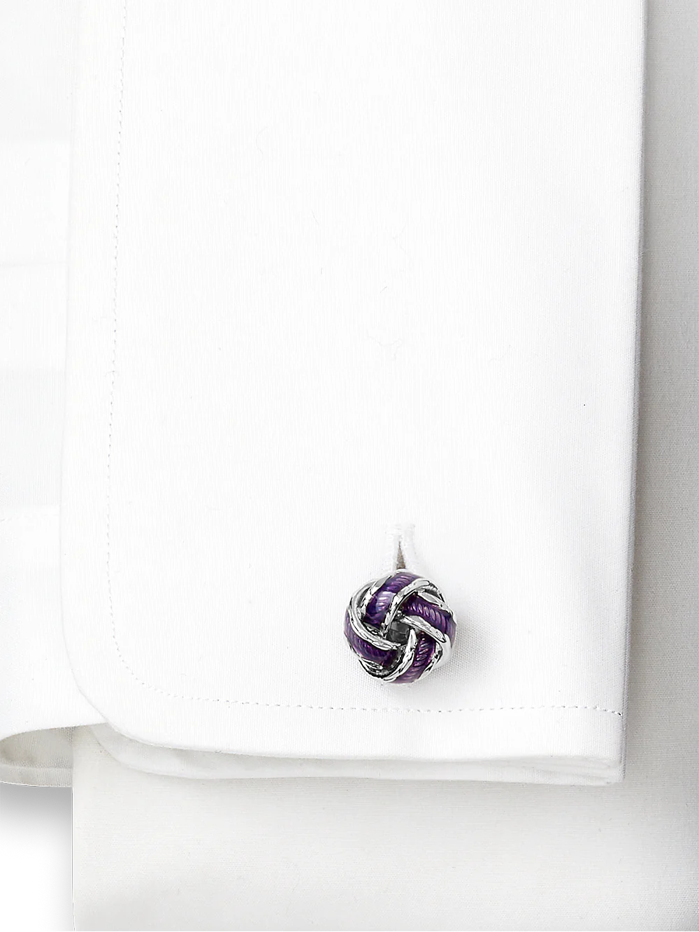 Enamel Knot Cufflinks - Purple