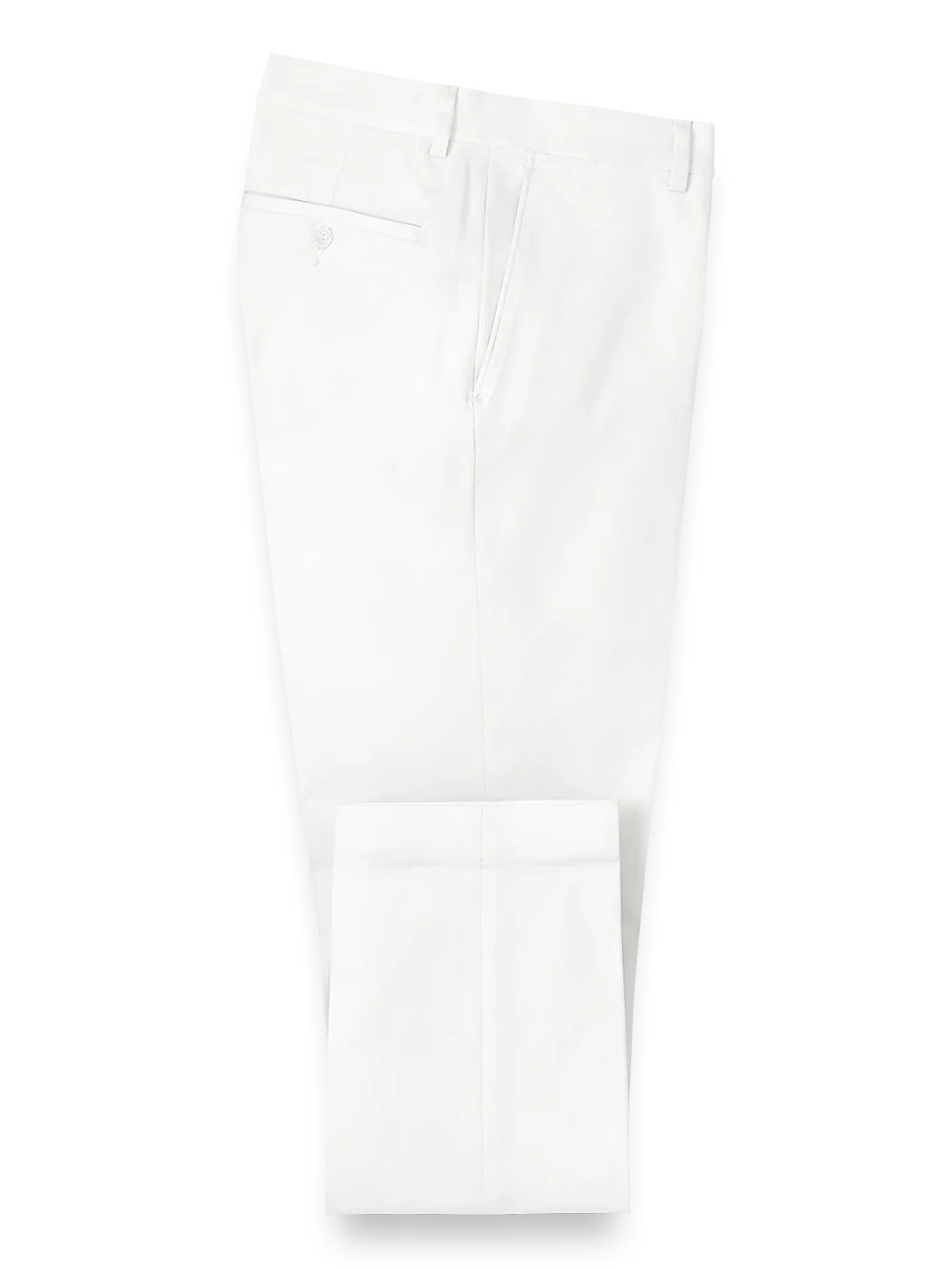 Cotton Stretch Twill Pants - White