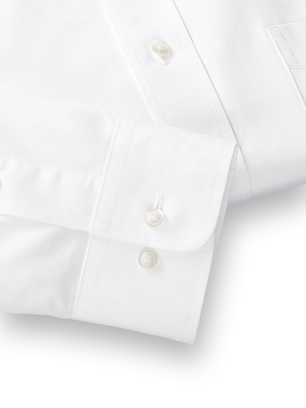 Pure Cotton Broadcloth Solid Color Spread Collar Dress Shirt - Blue