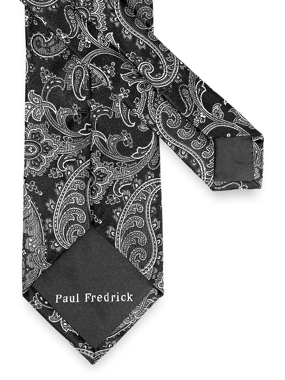 Paisley Woven Silk Tie - Black