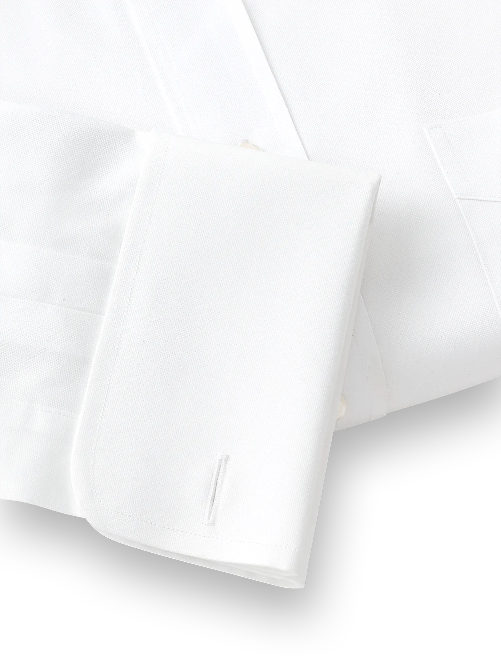 Slim Fit Superfine Egyptian Cotton Solid Straight Collar French Cuff Dress Shirt� - White