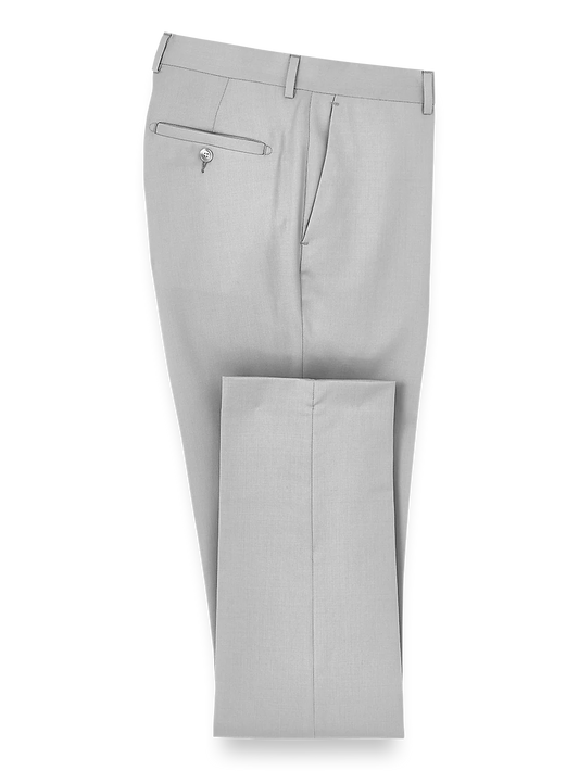 Wool Gabardine Pants - Light Grey