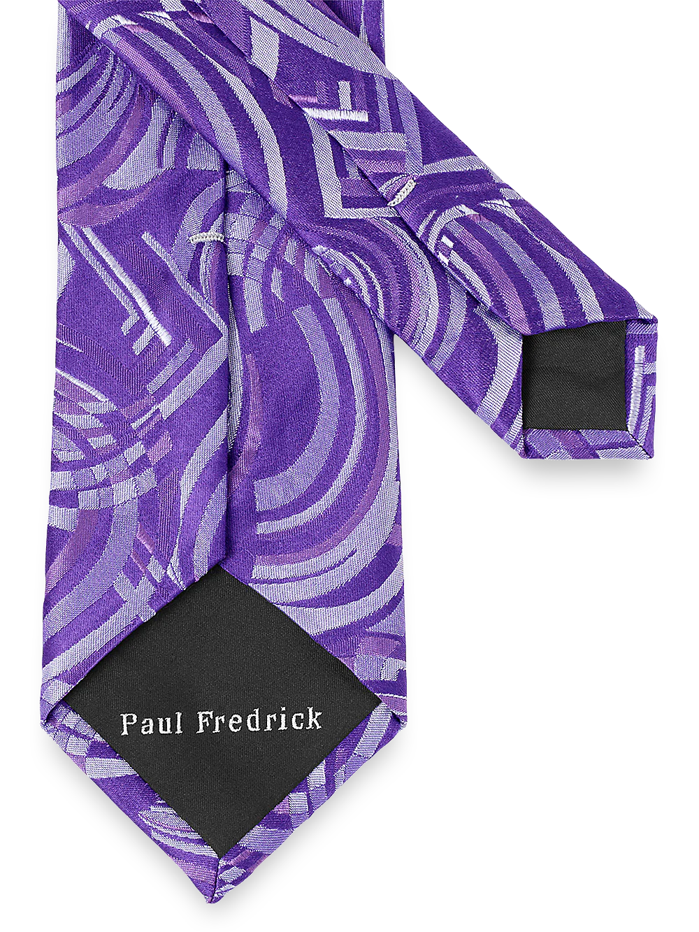 Abstract Woven Silk Tie - Purple