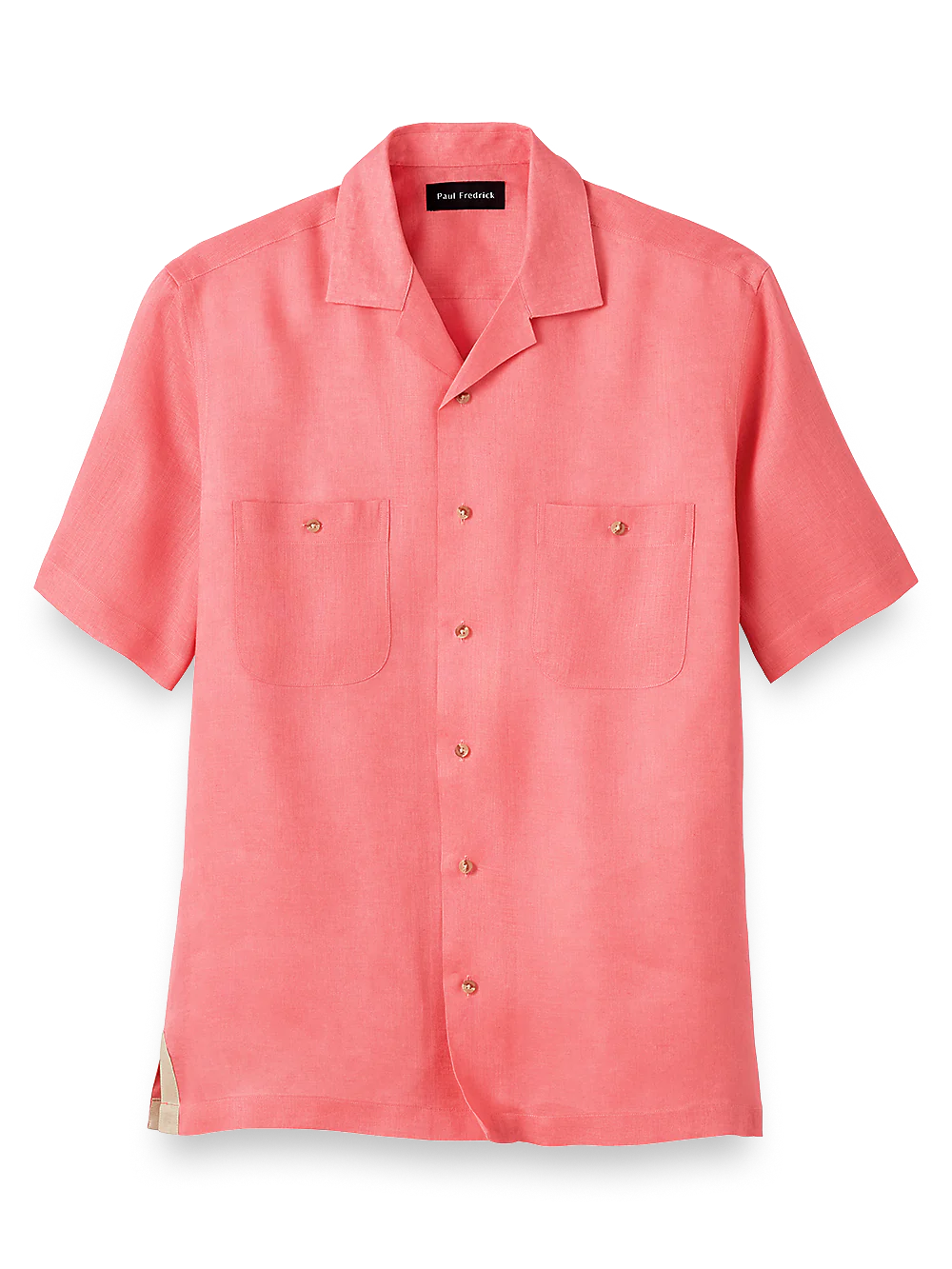 Linen Solid Casual Shirt - Coral