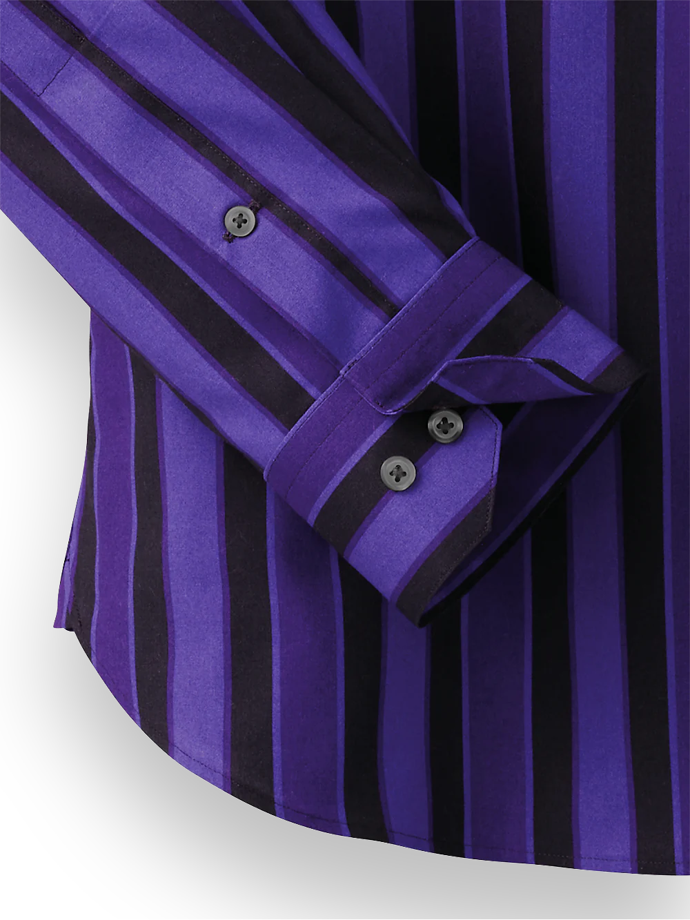 Cotton Stripe Casual Shirt - Purple