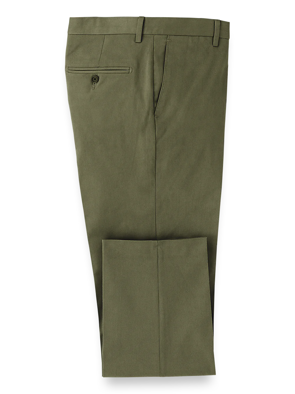 Cotton Stretch Twill Pants - Dark Olive