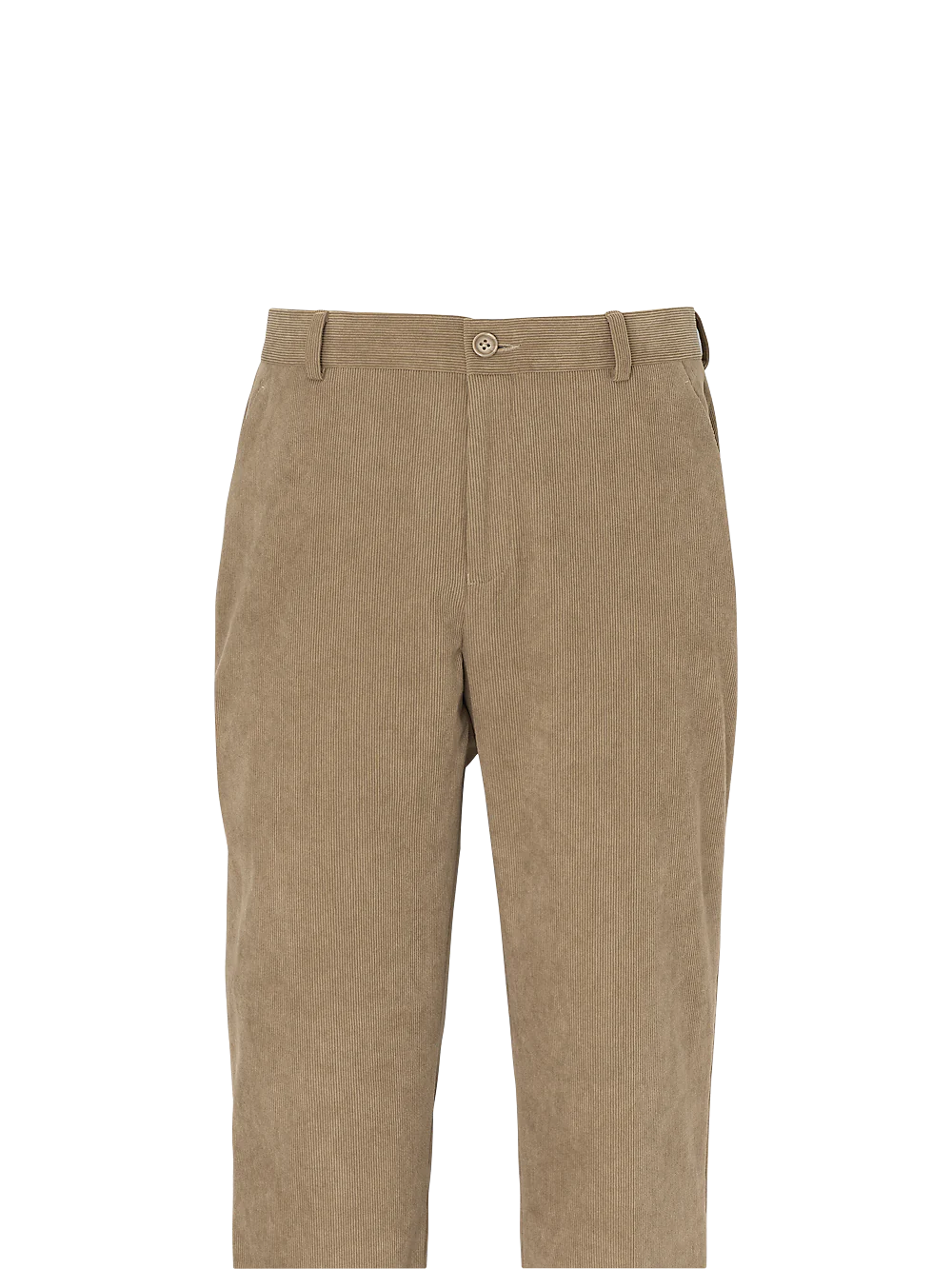 Corduroy Flat Front Pants - Winter White