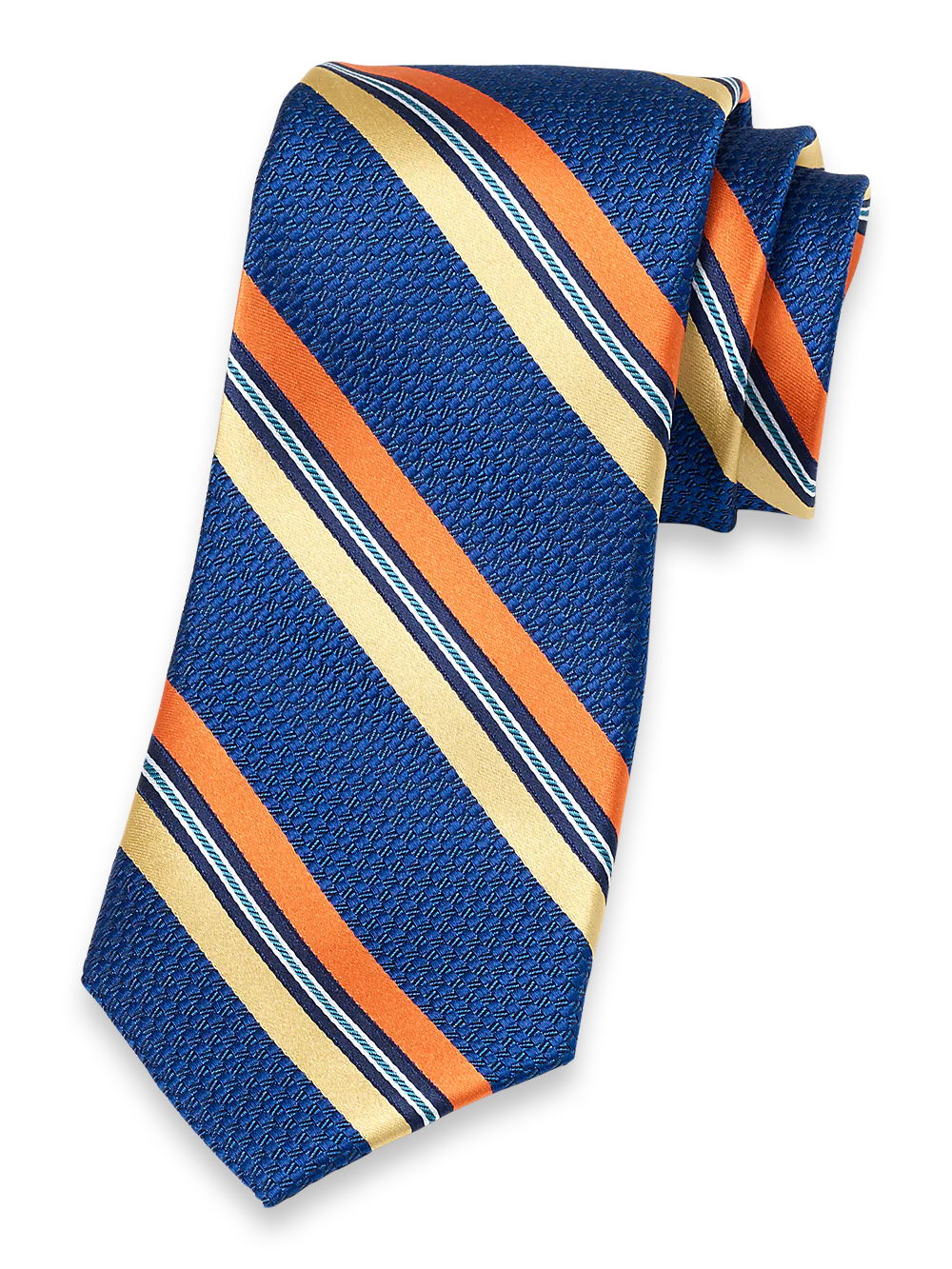 Stripe Woven Silk Tie - Blue Multi