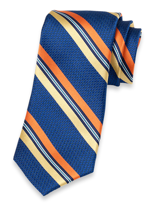 Stripe Woven Silk Tie - Blue Multi