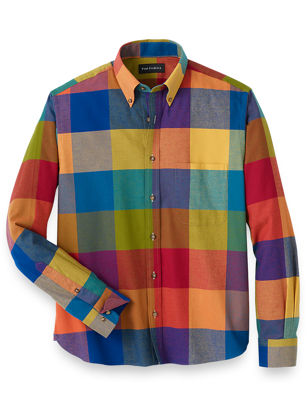 Brushed Twill Plaid Casual Shirt - Multi