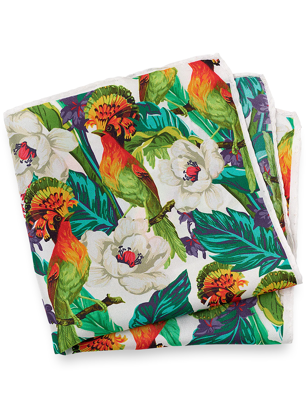 Tropical Silk Pocket Square - Multi